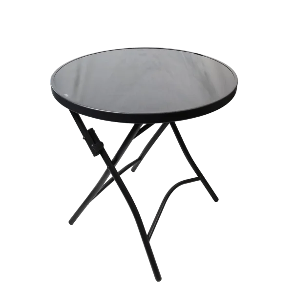 MESA REDONDA DE VIDRIO, D/70CM A/74CM